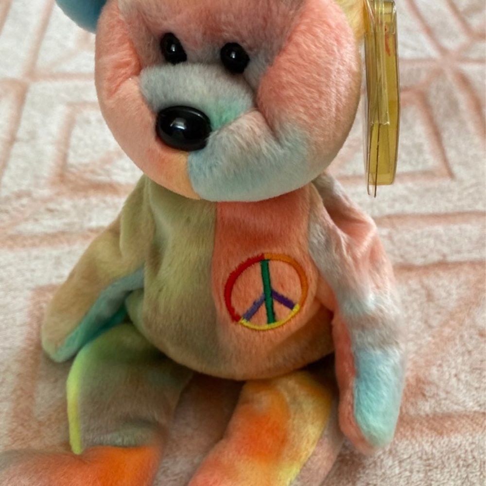 Ty Beanie Babies Peace The Bear